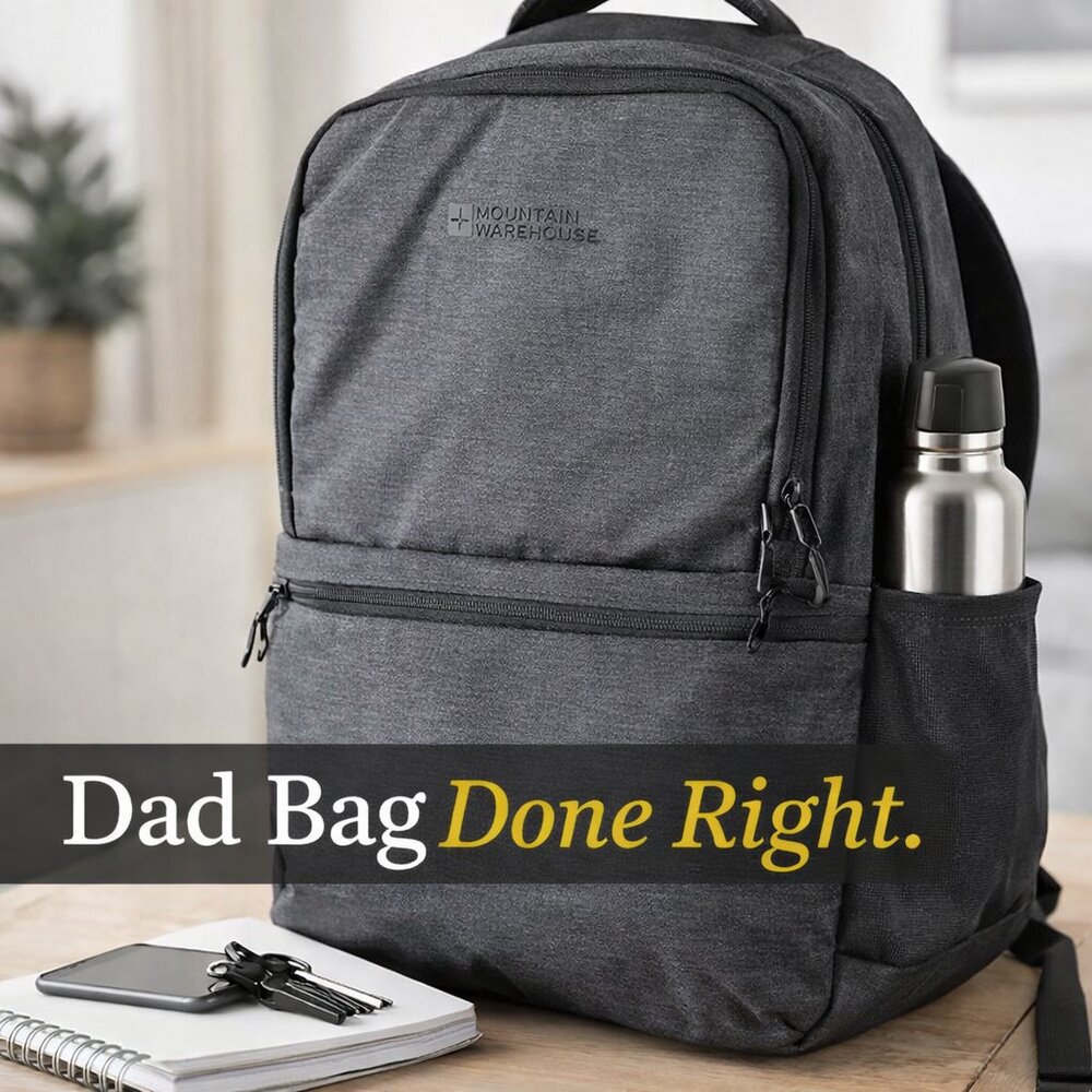 Mountain Warehouse Gray Laptop Backpack Travel Work School Separate Zip Section